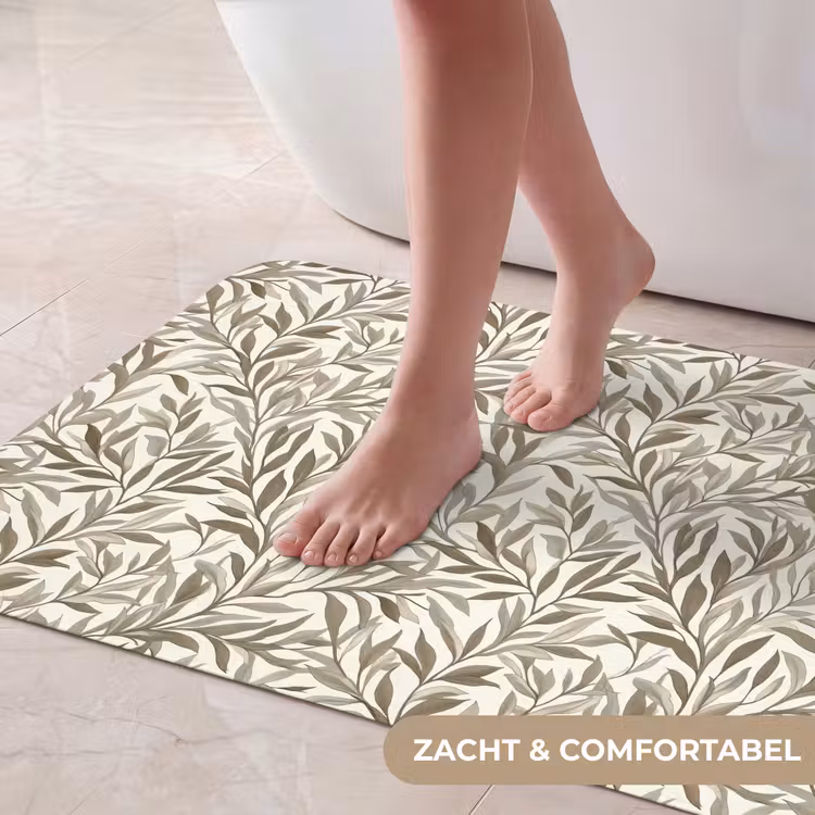 Badmat - Takken - Botanisch - Taupe — 5