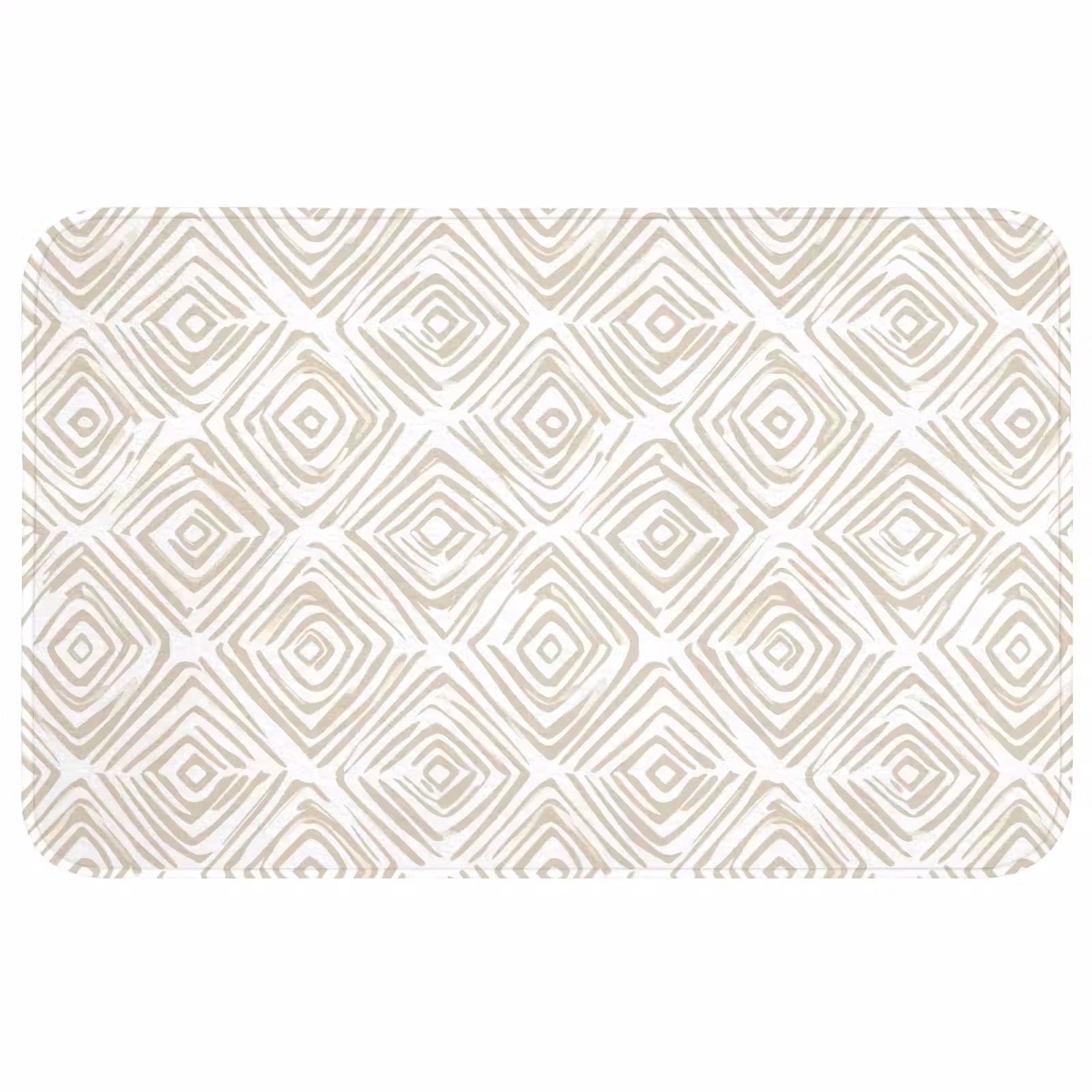 Badmat - Abstract - Ruit - Beige — 1