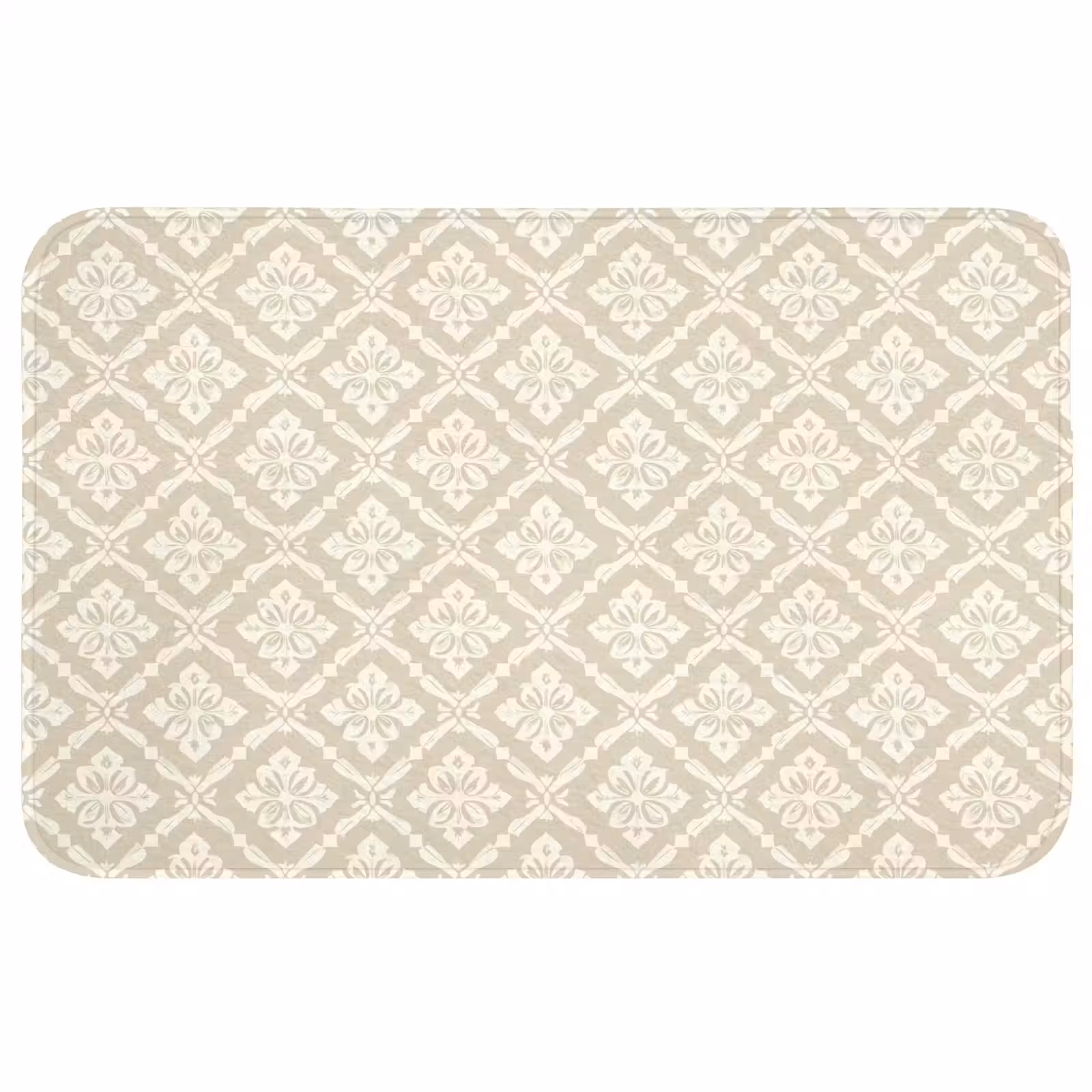 Badmat - Floraal - Ornament - Beige — 1