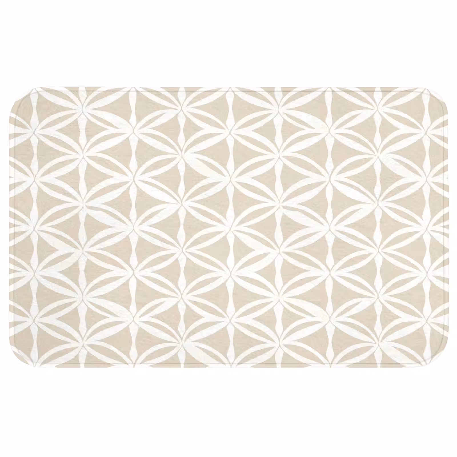 Badmat - Motief - Modern - Beige — 1