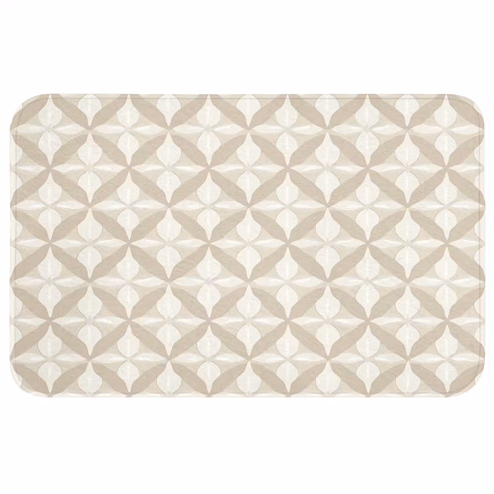 Badmat - Patroon - Klassiek - Beige — 1