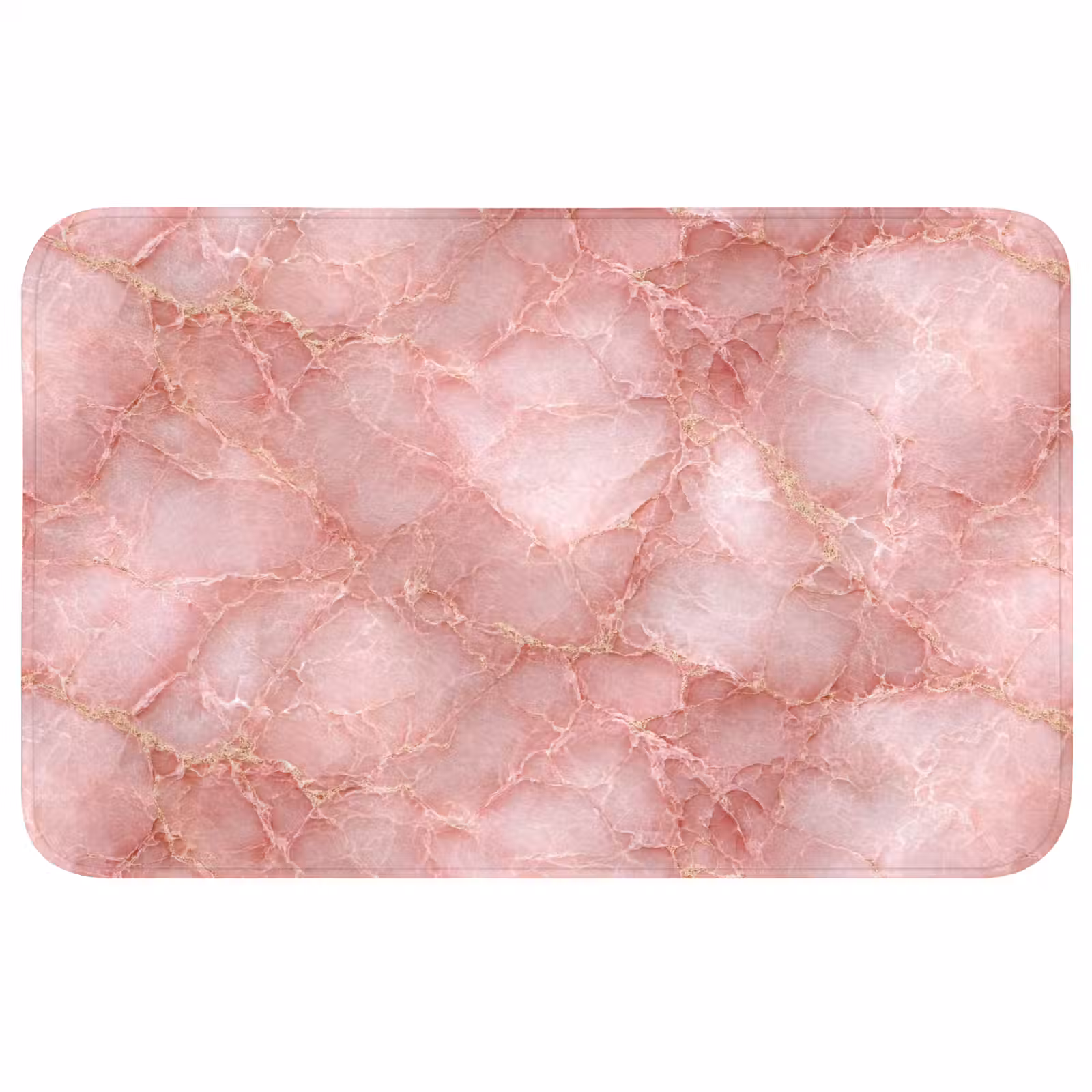 Badmat - Roze - Kwarts - Goud - Marmer — 1