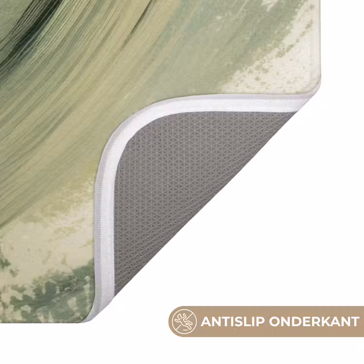 Badmat - Abstract - Penseelstreken - Golven - Groen — 3
