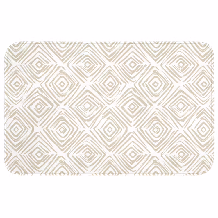 Badmat - Abstract - Ruit - Beige — 1