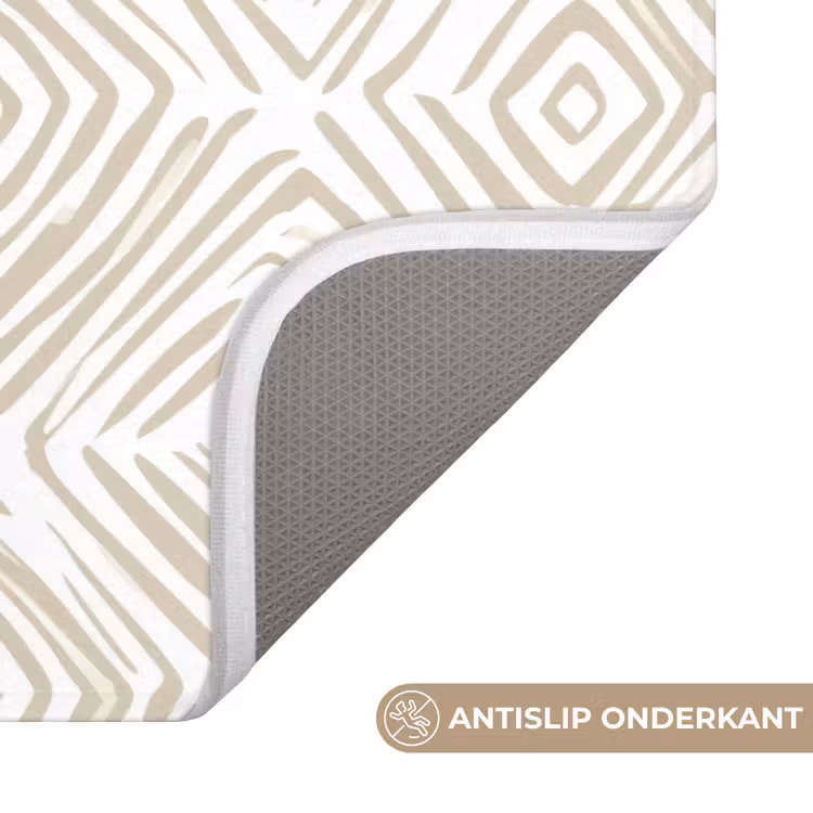 Badmat - Abstract - Ruit - Beige — 3