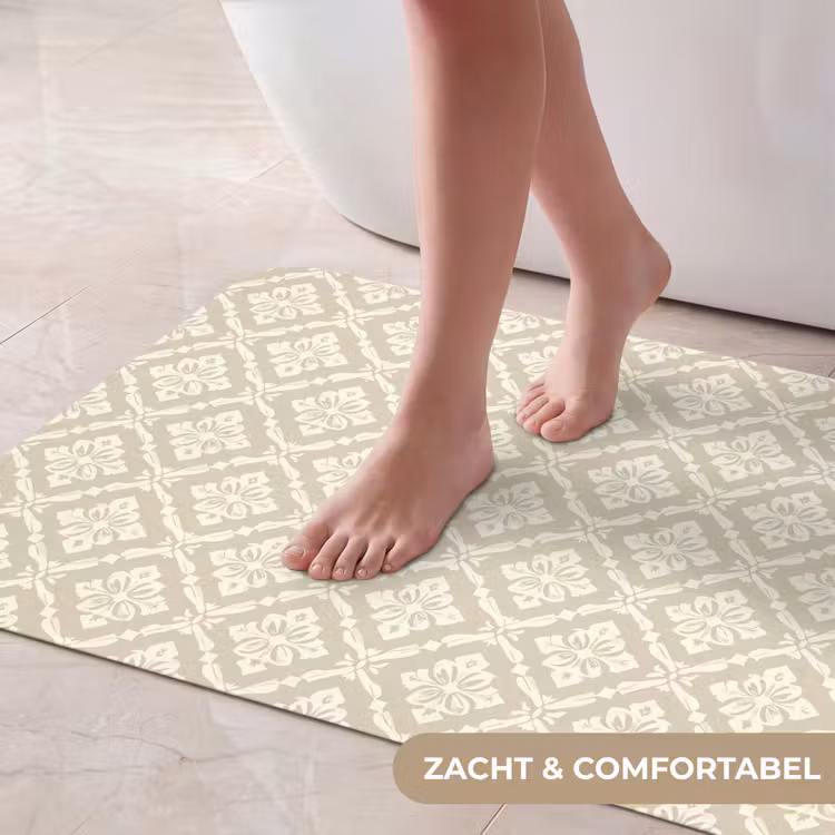 Badmat - Floraal - Ornament - Beige — 5