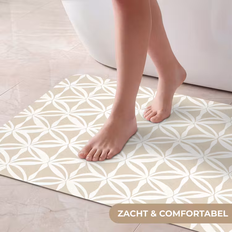 Badmat - Motief - Modern - Beige — 5