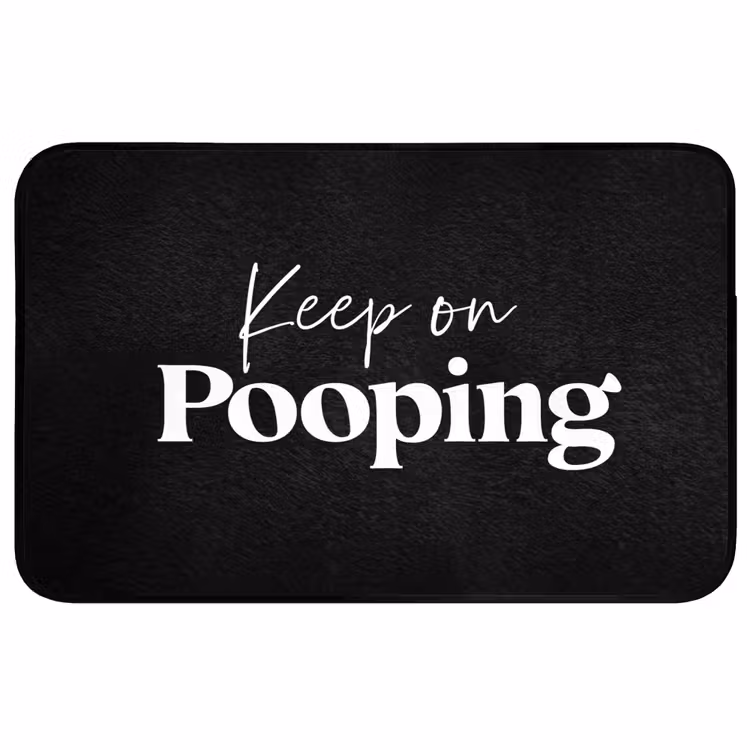 Badmat - Quote - Keep on pooping - Zwart - Spreuken — 1