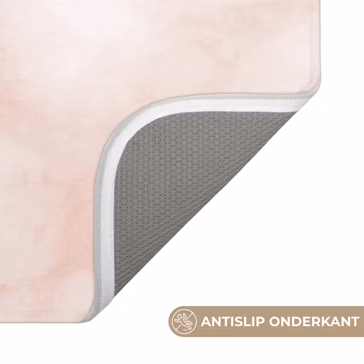 Badmat - Roze - Marmer - Crème — 3