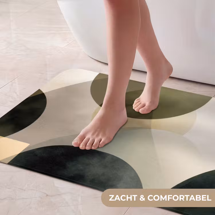 Badmat - Vlakken - Abstract - Beige - Cirkels — 5