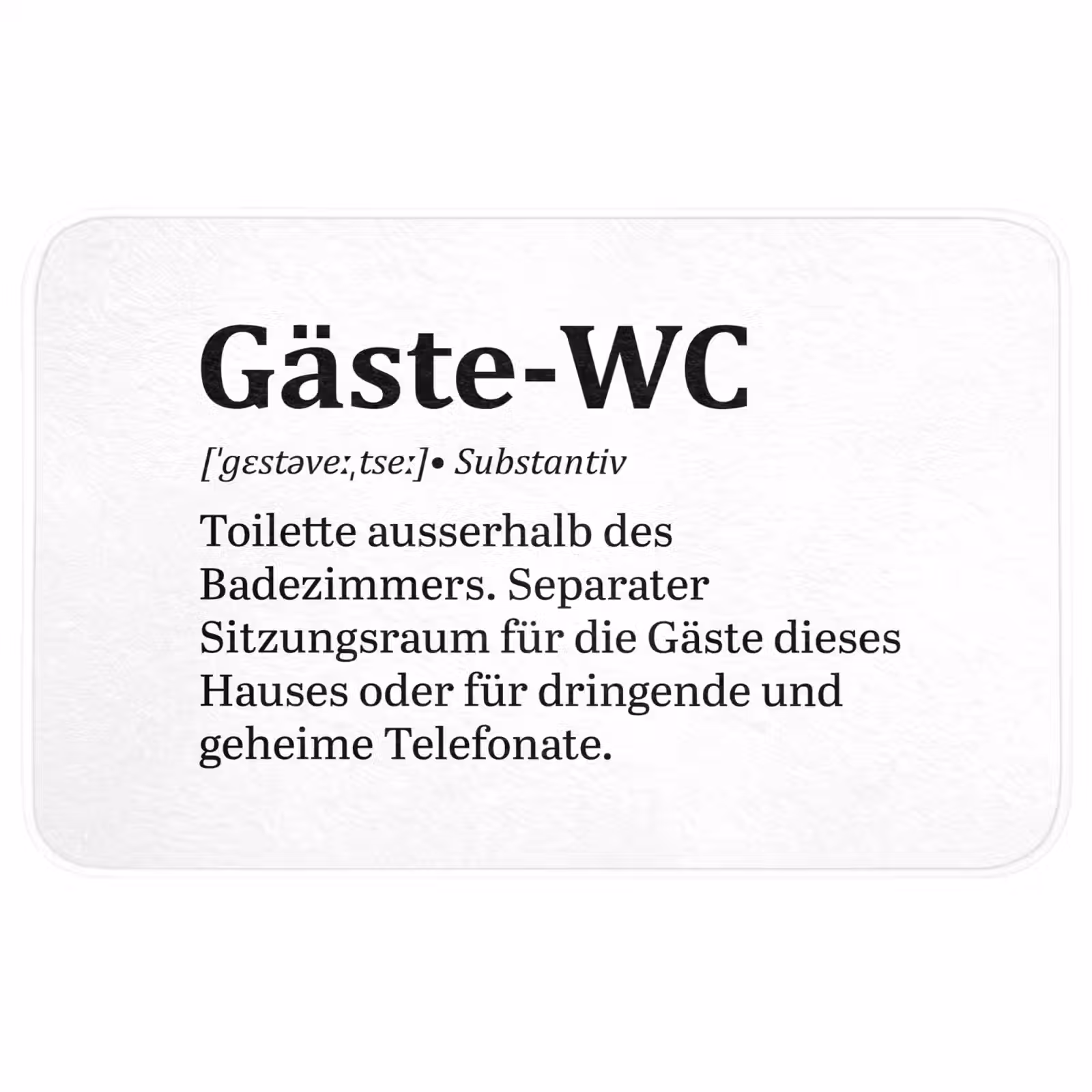 Badmat - Quote - Definitie - Gäste-wc - Wit — 1