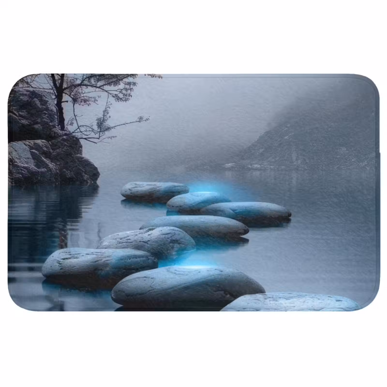 Badmat - Stenen - Water - Bomen - Natuur — 1