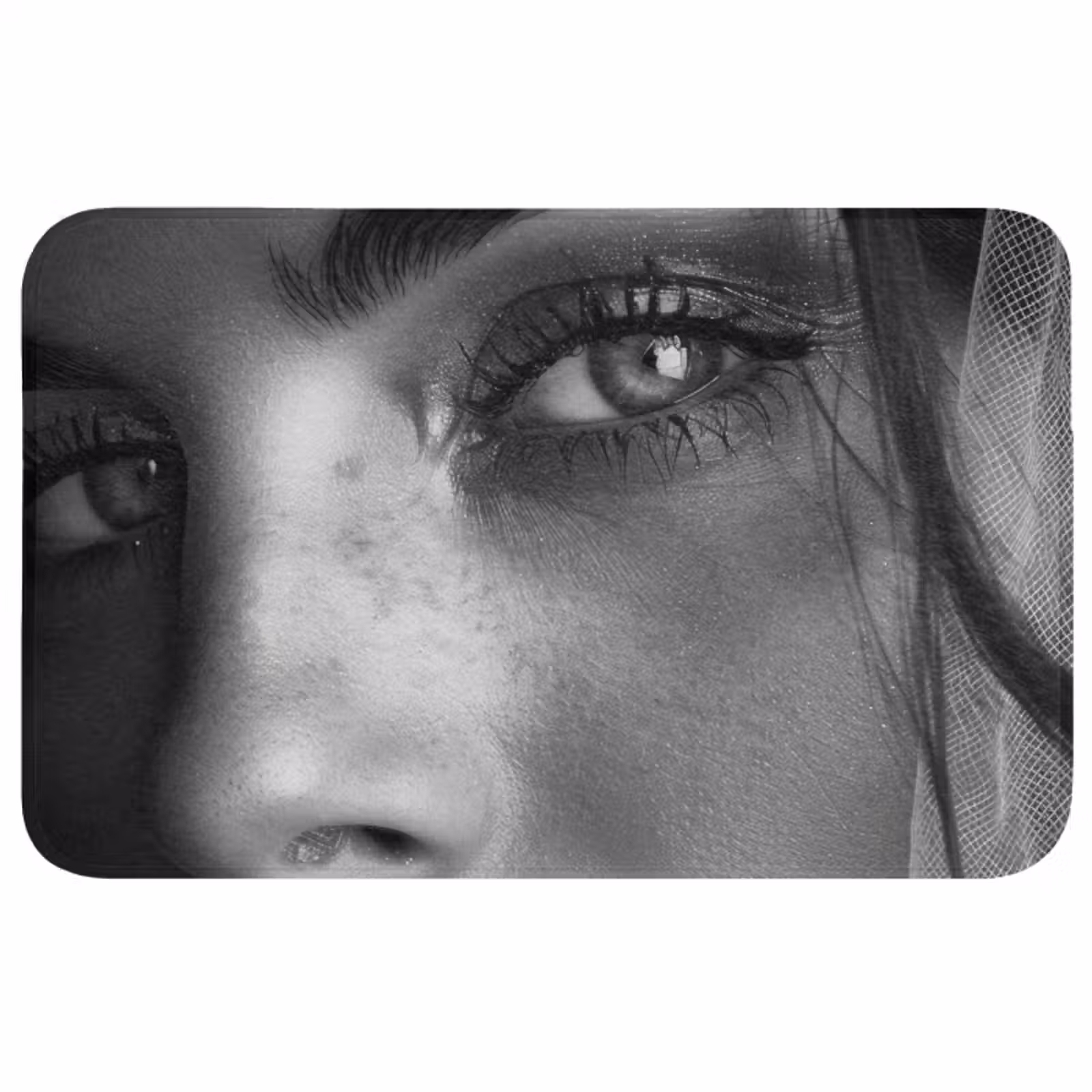 Badmat - Vrouw - Portret - Zwart wit - Vintage — 1