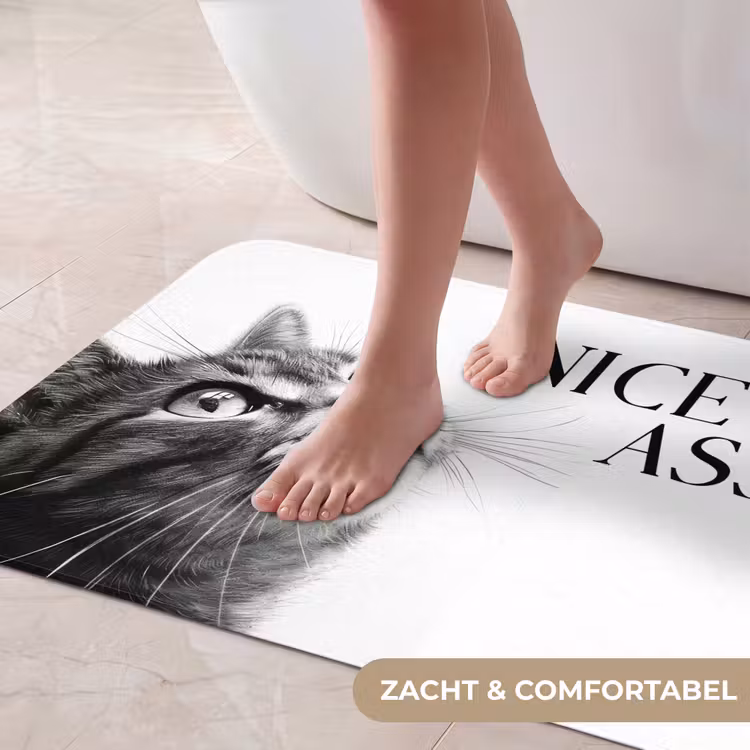 Badmat - Katten - Nice ass - Quote - Zwart wit - Spreuken — 5