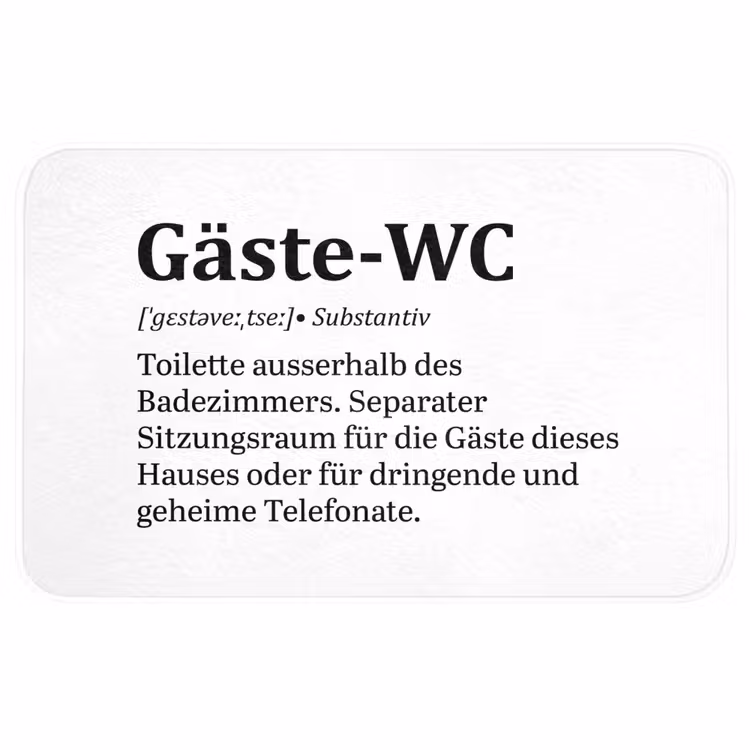 Badmat - Quote - Definitie - Gäste-wc - Wit — 1