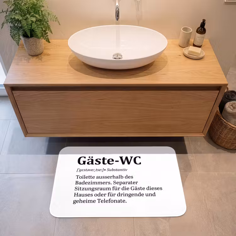 Badmat - Quote - Definitie - Gäste-wc - Wit — 2