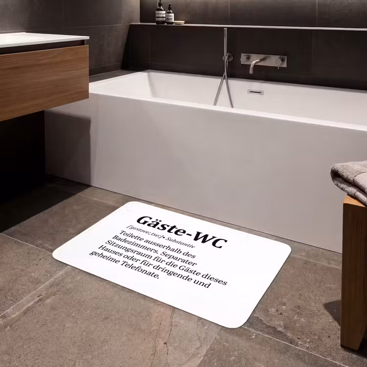 Badmat - Quote - Definitie - Gäste-wc - Wit — 4