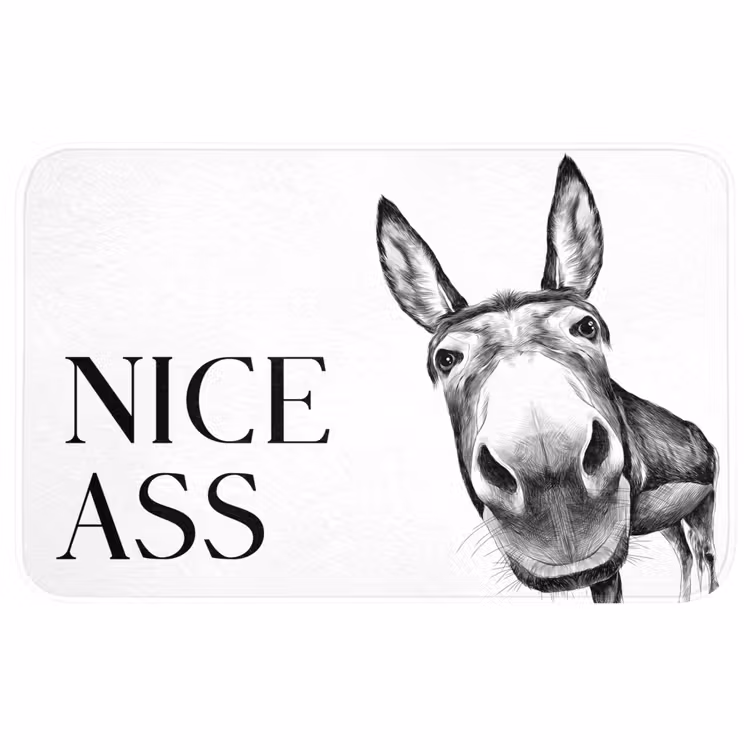 Badmat - Quote - Ezel - Dieren - Nice ass - Spreuken — 1