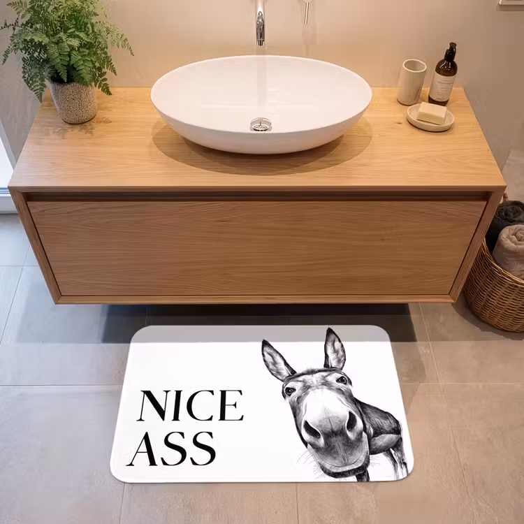 Badmat - Quote - Ezel - Dieren - Nice ass - Spreuken — 2