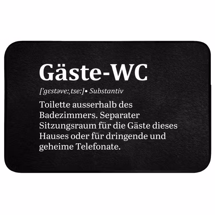 Badmat - Quotes - Gäste-wc - Definitie - Zwart - Spreuk — 1