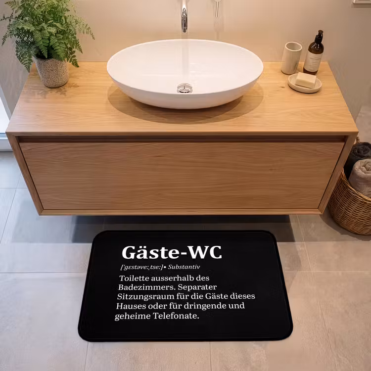 Badmat - Quotes - Gäste-wc - Definitie - Zwart - Spreuk — 2