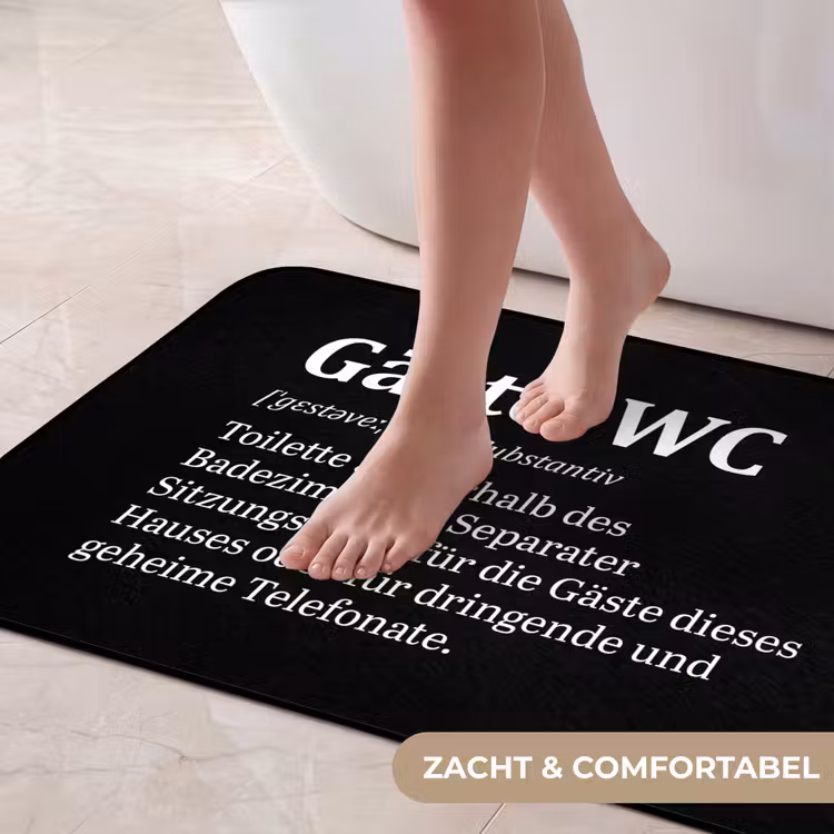 Badmat - Quotes - Gäste-wc - Definitie - Zwart - Spreuk — 5