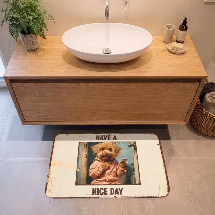 Badmat - Quotes - Hond - Have a nice day - Vintage - Spreuk — 2