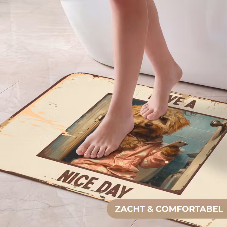 Badmat - Quotes - Hond - Have a nice day - Vintage - Spreuk — 5