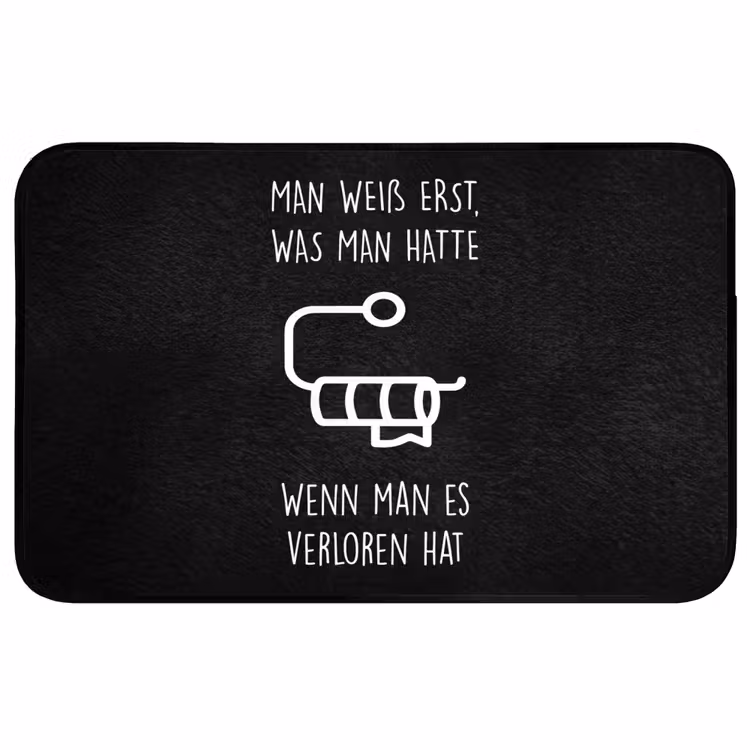 Badmat - Quotes - WC papier - Zwart - Humor — 1