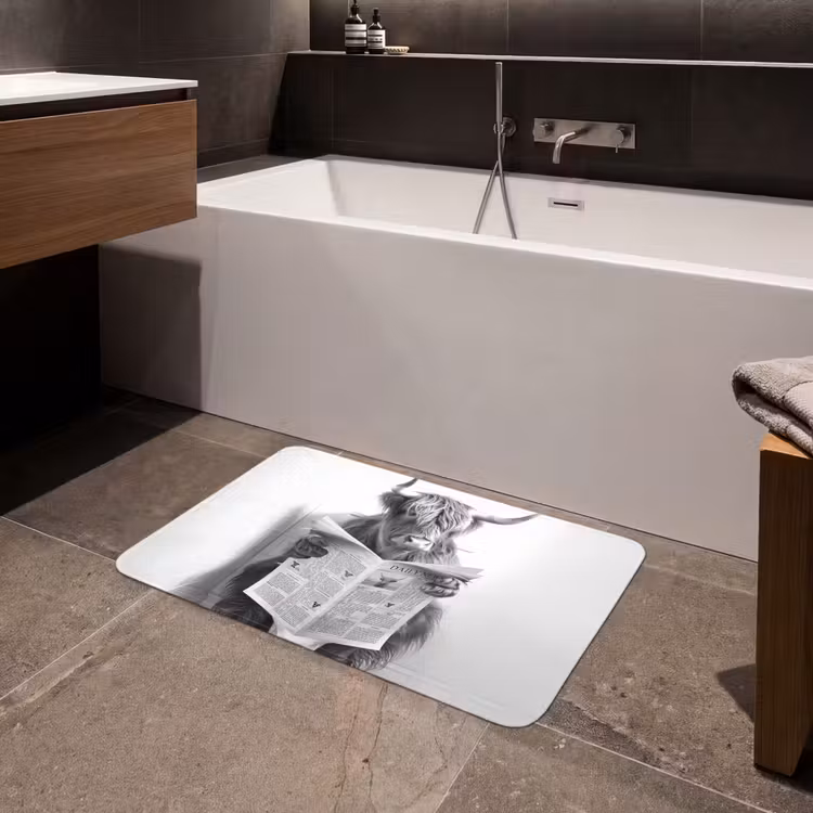 Badmat - Schotse Hooglander - Dier - Krant - WC — 4