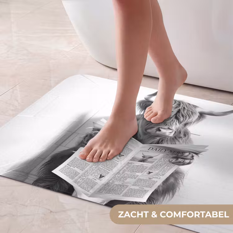 Badmat - Schotse Hooglander - Dier - Krant - WC — 5