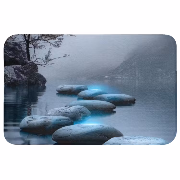 Badmat - Stenen - Water - Bomen - Natuur — 1