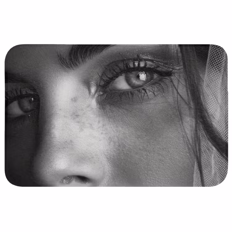 Badmat - Vrouw - Portret - Zwart wit - Vintage — 1