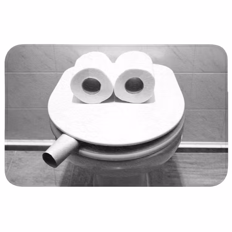 Badmat - WC - Bril - Grappig - Toilet — 1