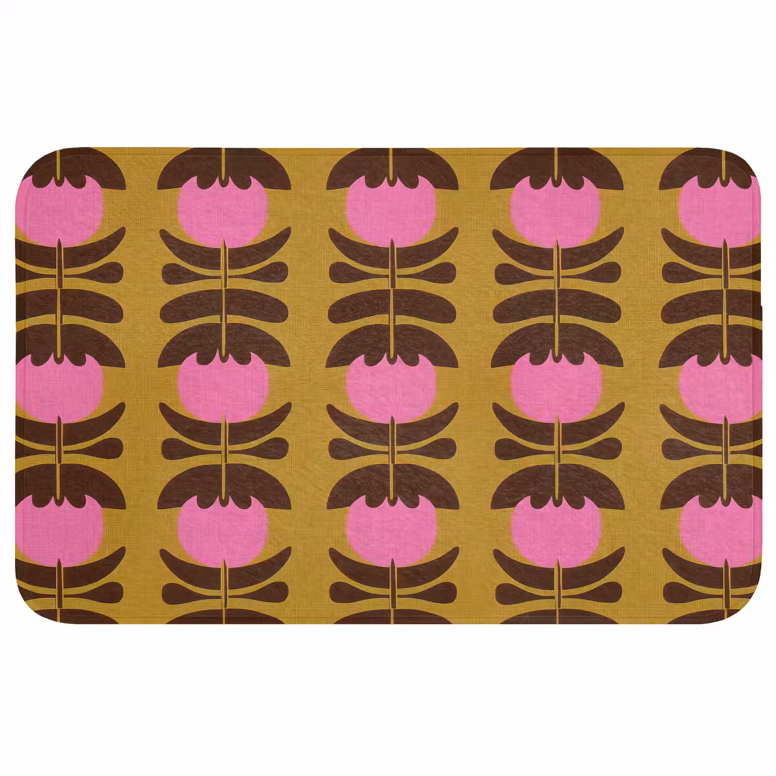 Badmat - Abstract - Bloemen - Roze — 1