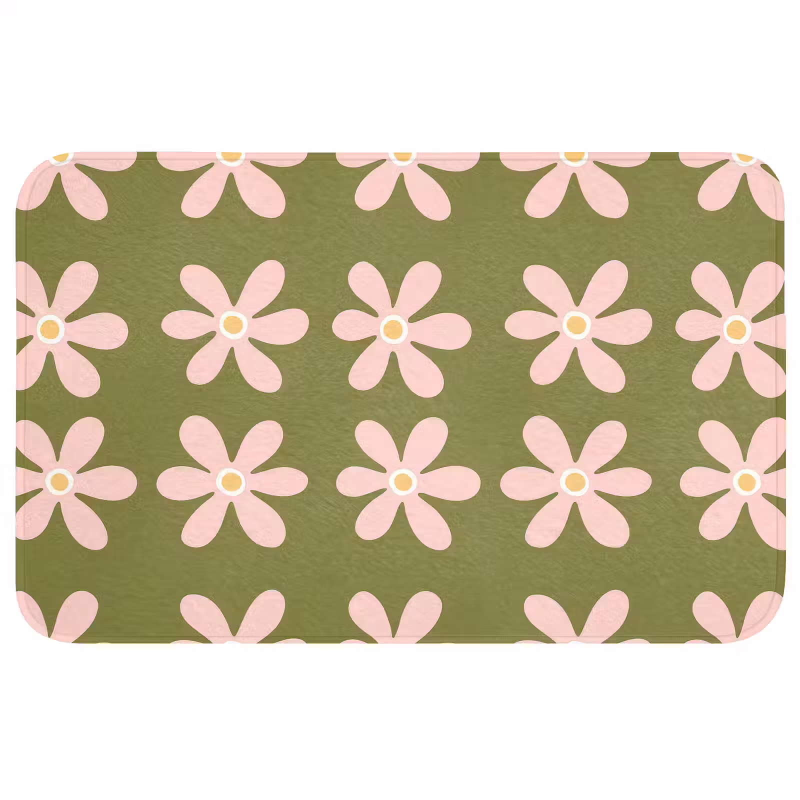 Badmat - Bloem - Modern - Groen — 1