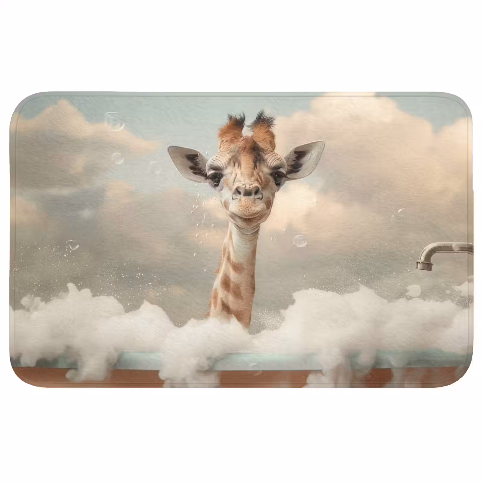 Badmat - Giraffe - Wilde dieren - Bad - Schuim — 1