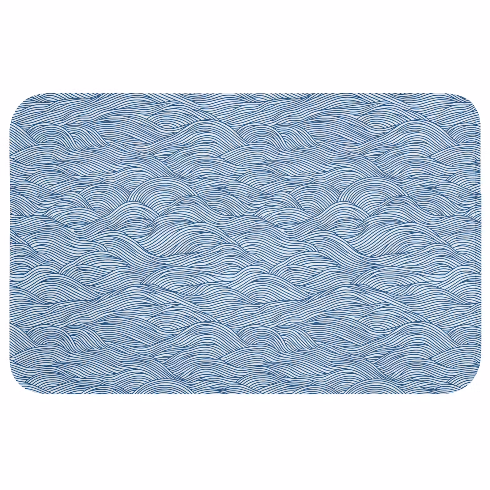 Badmat - Golven - Ritmisch - Blauw — 1