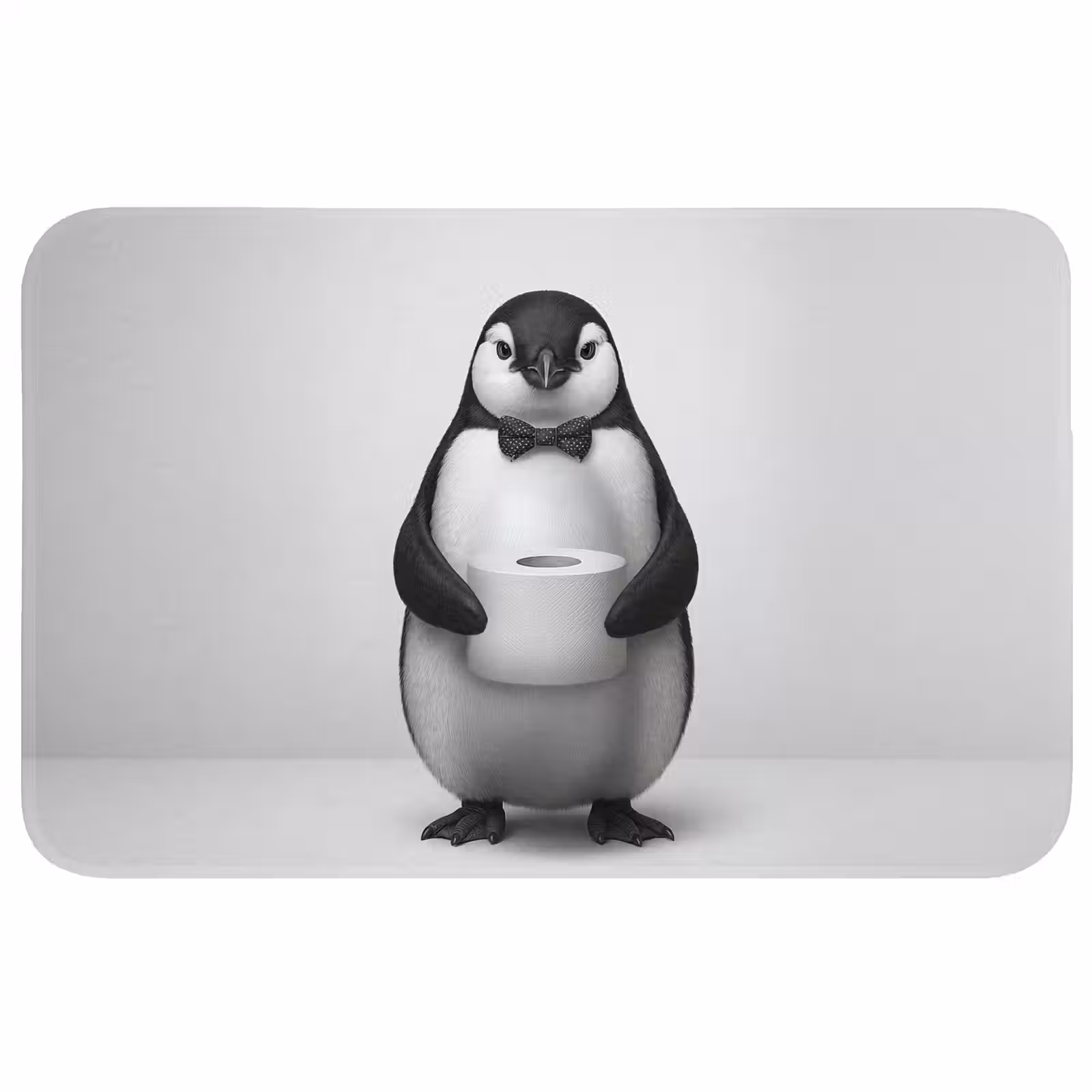 Badmat - Pinguïn - WC rol - Wit — 1