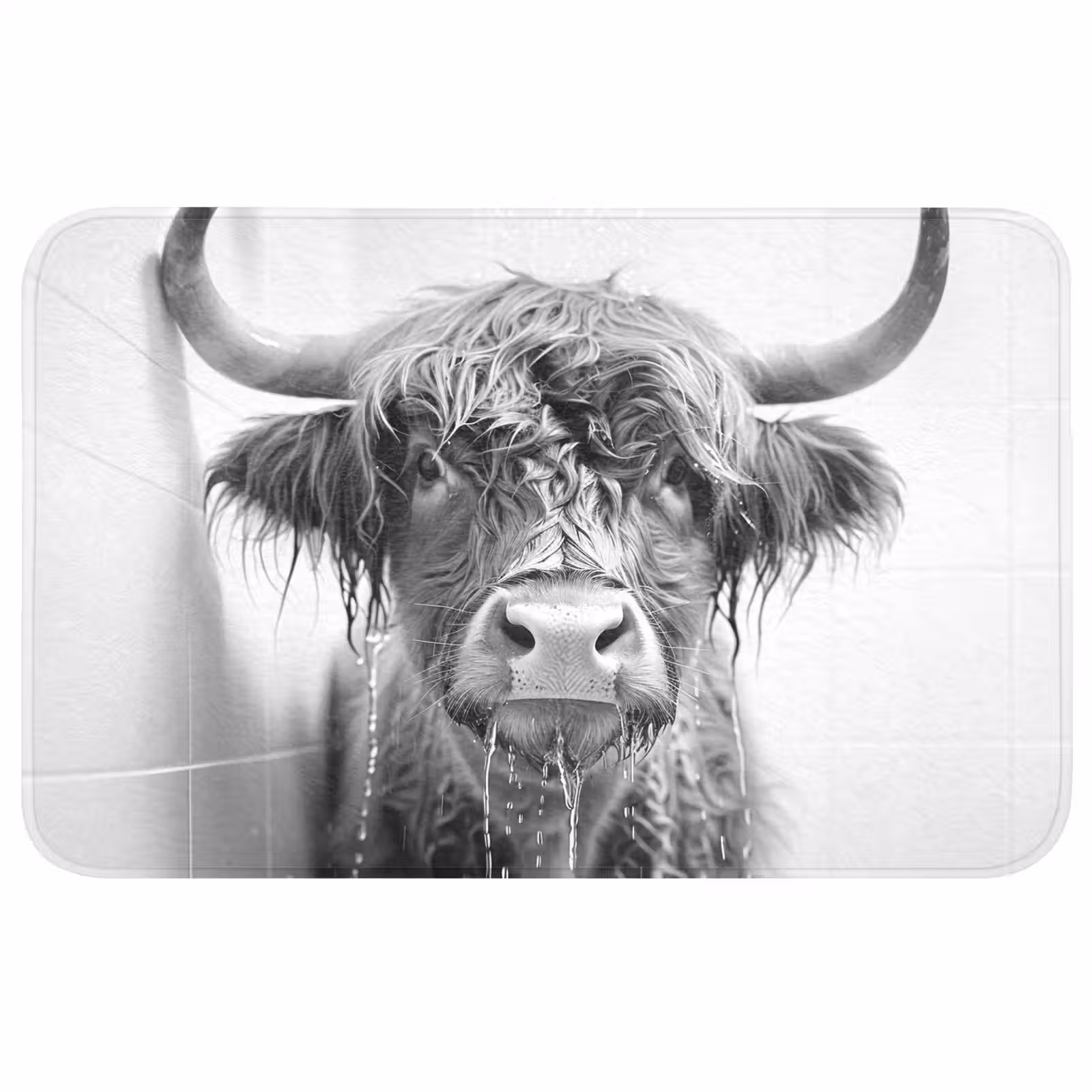 Badmat - Schotse Hooglander - Dier - Douche - Humor — 1