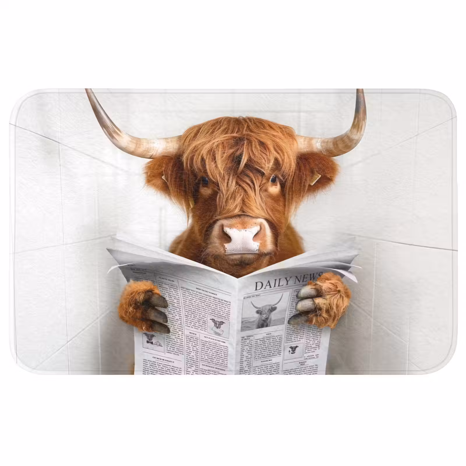 Badmat - Schotse Hooglander - Dier - Krant - Toilet — 1