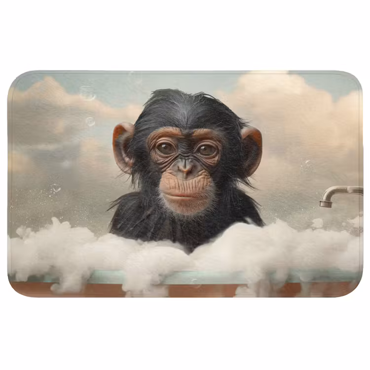 Badmat - Aap - Dieren - Bad - Schuim — 1