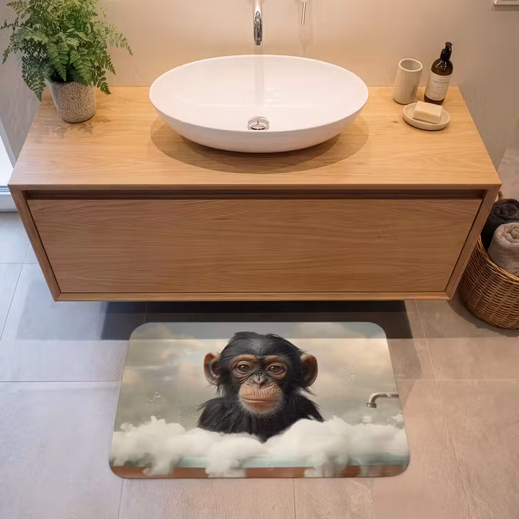 Badmat - Aap - Dieren - Bad - Schuim — 2