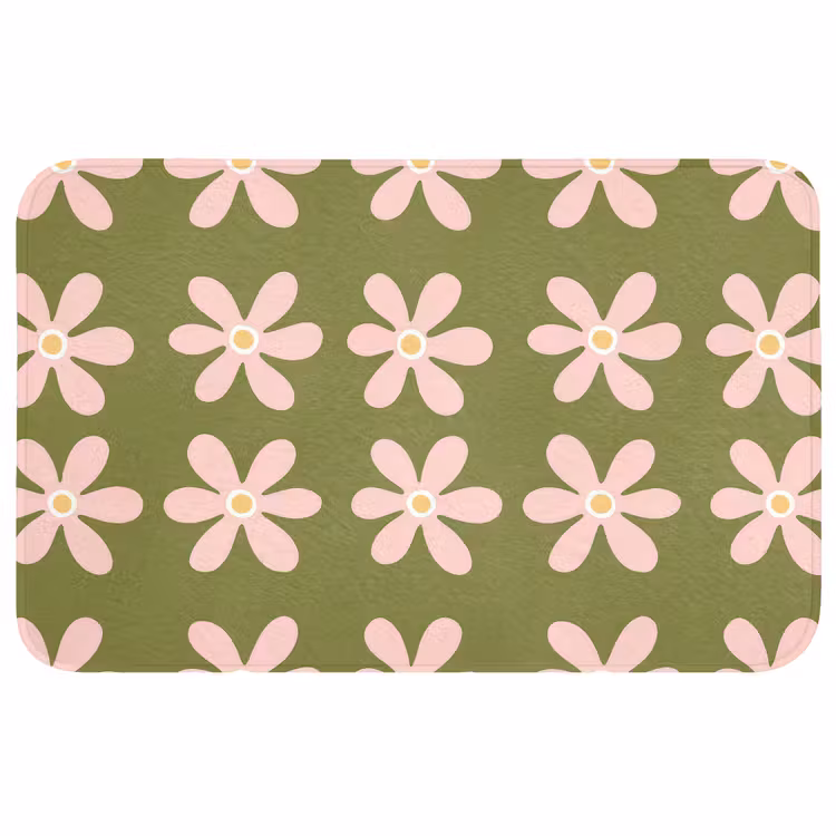 Badmat - Bloem - Modern - Groen — 1