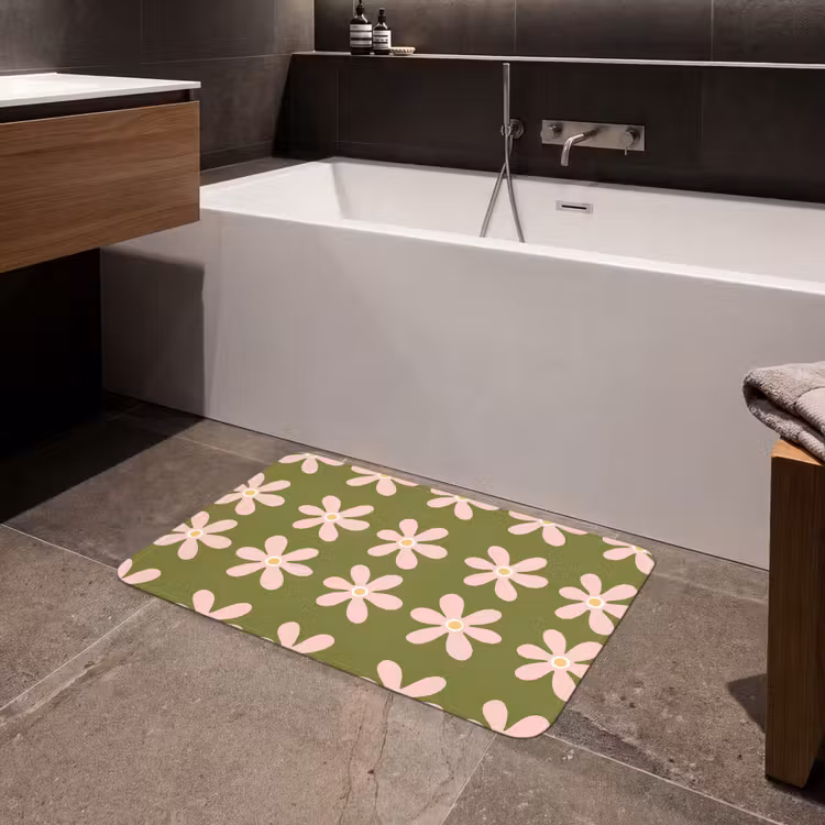 Badmat - Bloem - Modern - Groen — 4