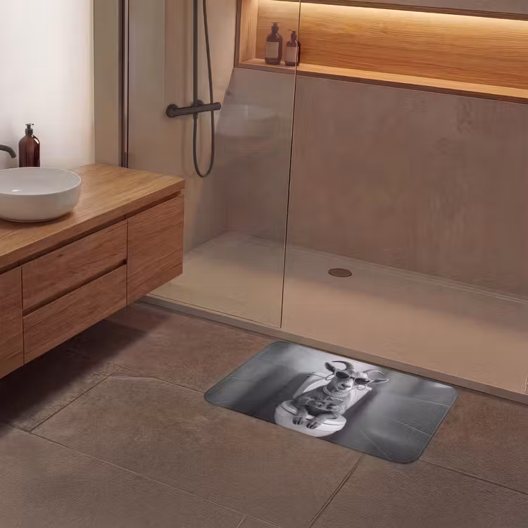 Badmat - Geit - Telefoon - Toilet - Zwart - Wit — 6