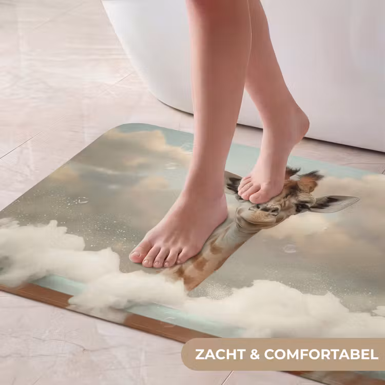 Badmat - Giraffe - Wilde dieren - Bad - Schuim — 5
