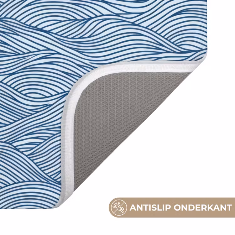 Badmat - Golven - Ritmisch - Blauw — 3
