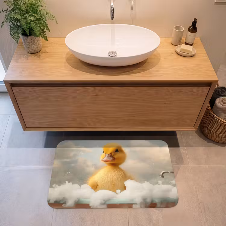 Badmat - Kuiken - Eend - Bad - Schuim - Dieren — 2