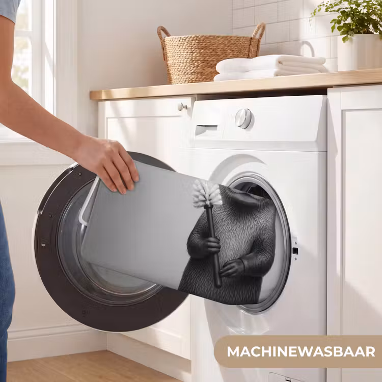 Badmat - Otter - Wc-borstel - Bril - Zwart - Wit — 7